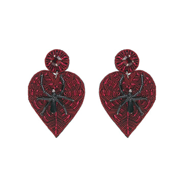 Spider Heart Earring