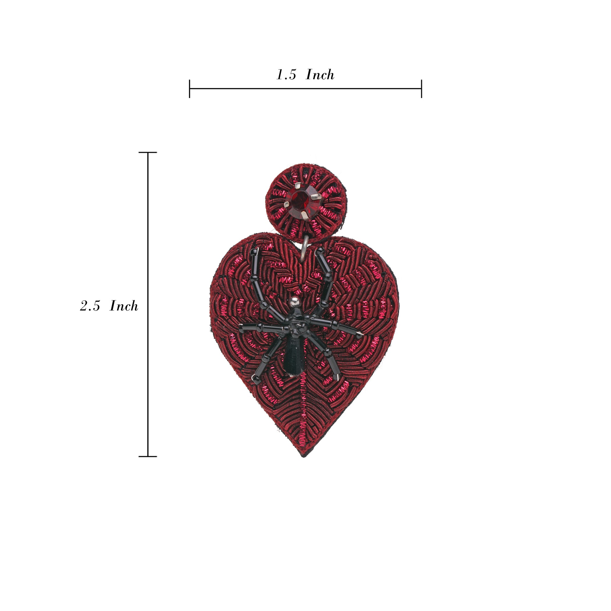 Spider Heart Earring