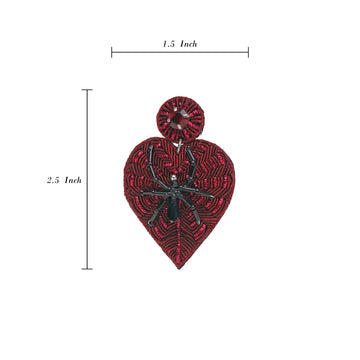 Spider Heart Earring