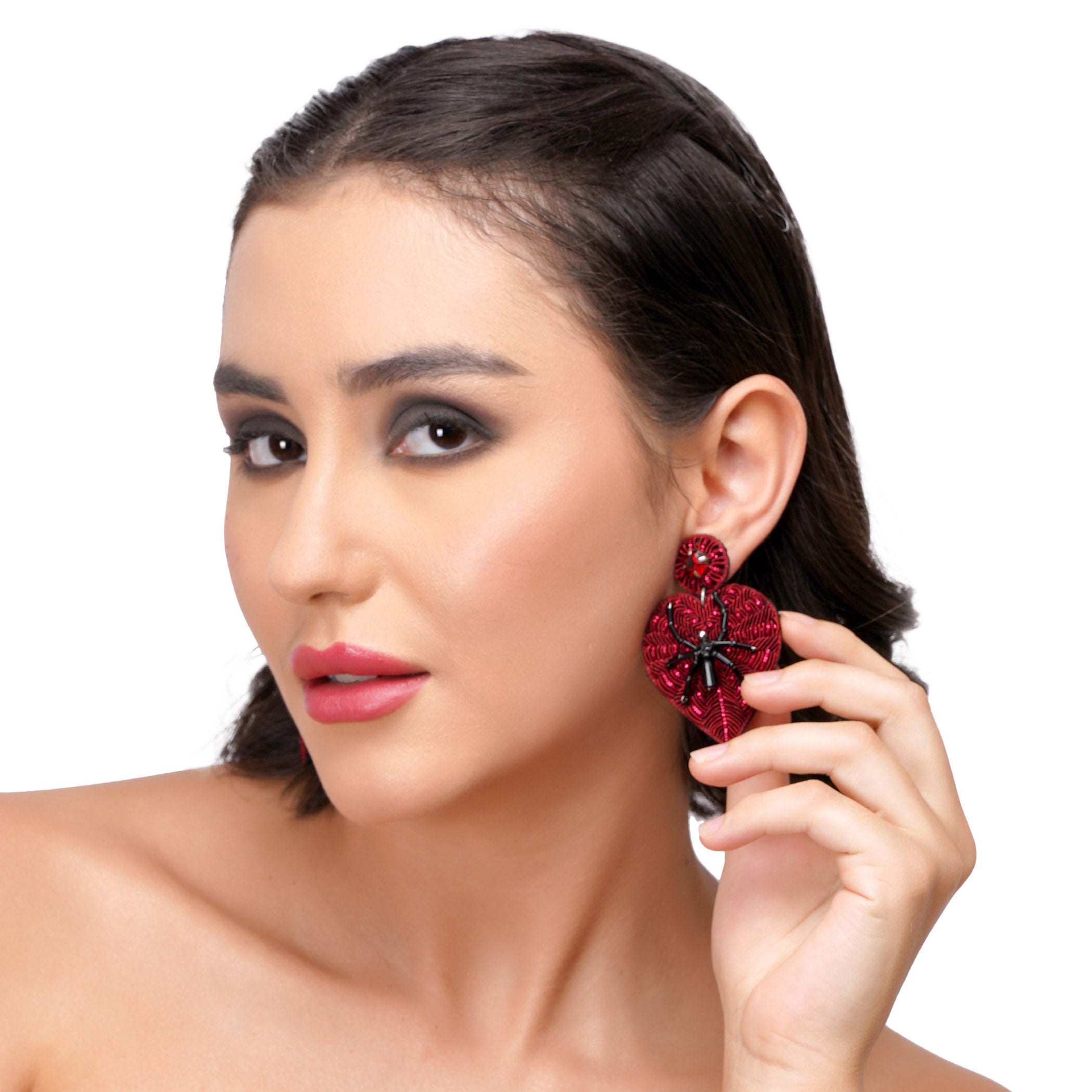 Spider Heart Earring