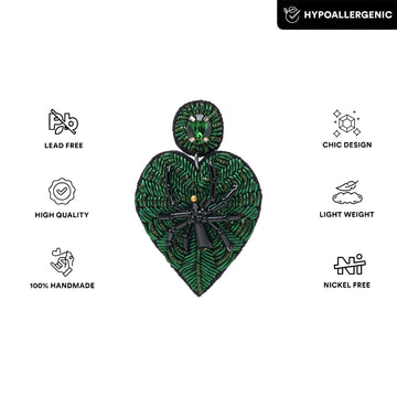Spider Heart Earring