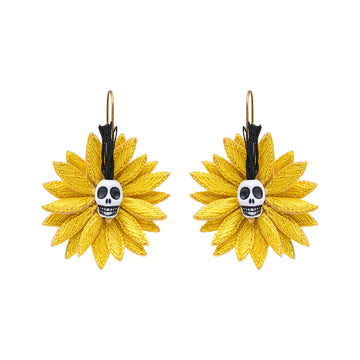 Skull Flower Earrings