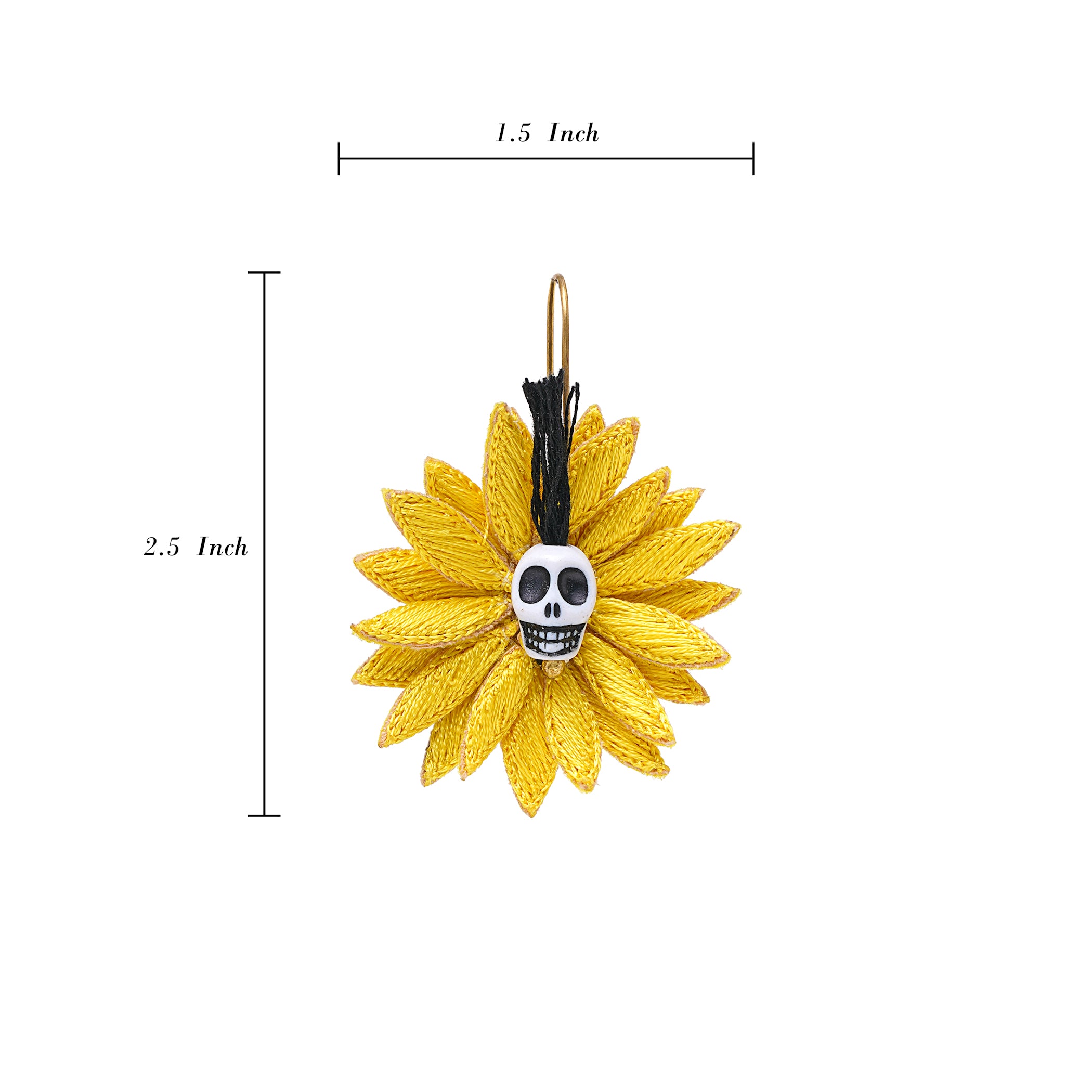 Skull Flower Earrings