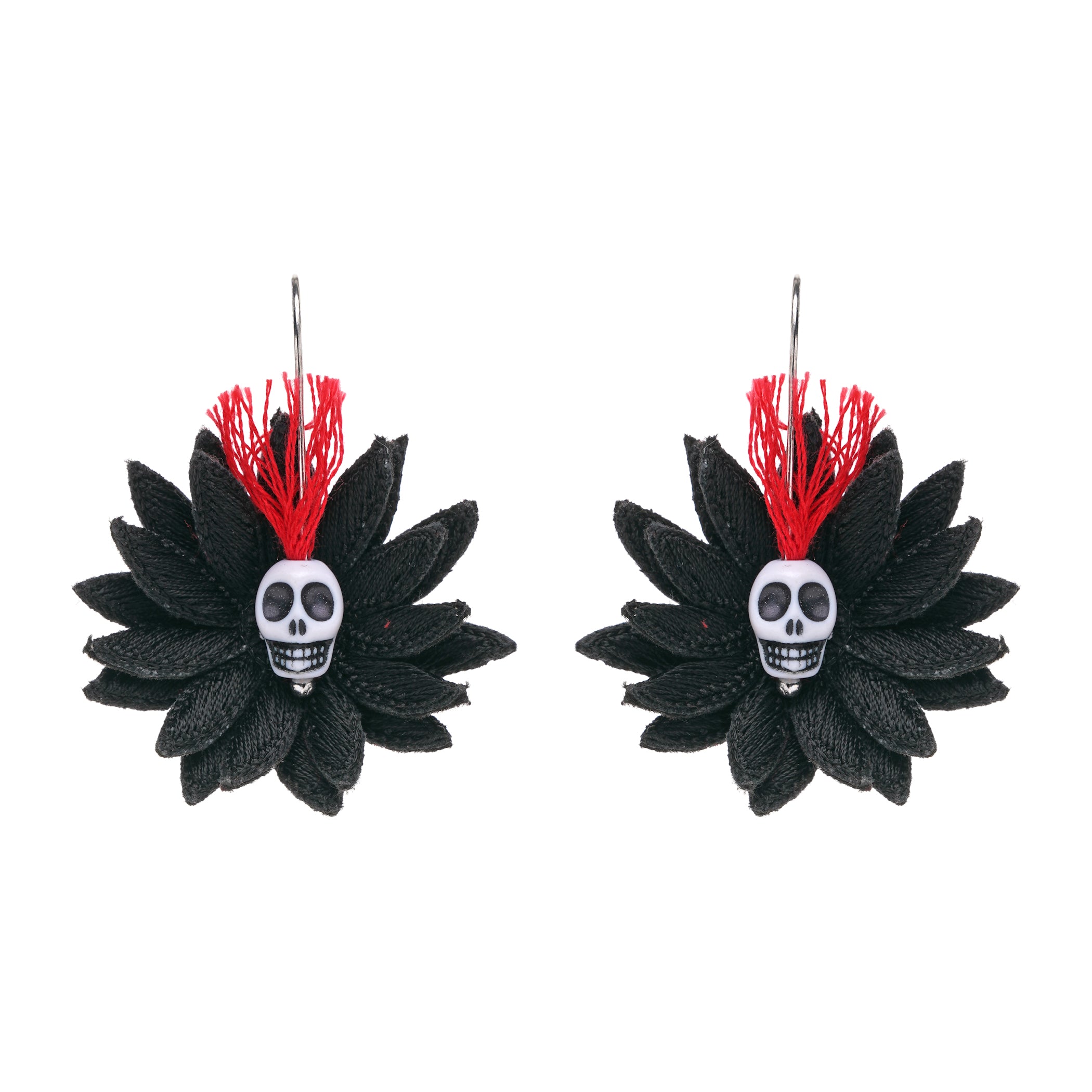 Skull Flower Earrings