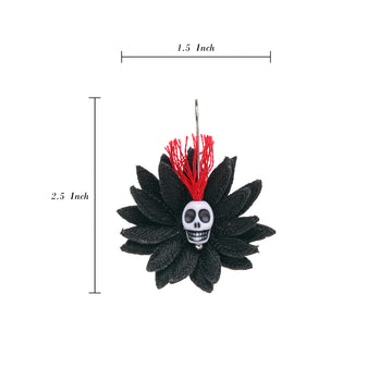 Skull Flower Earrings