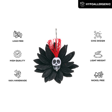 Skull Flower Earrings