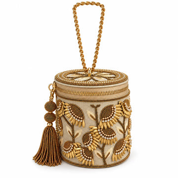 The Gold Foliage Bucket Bag