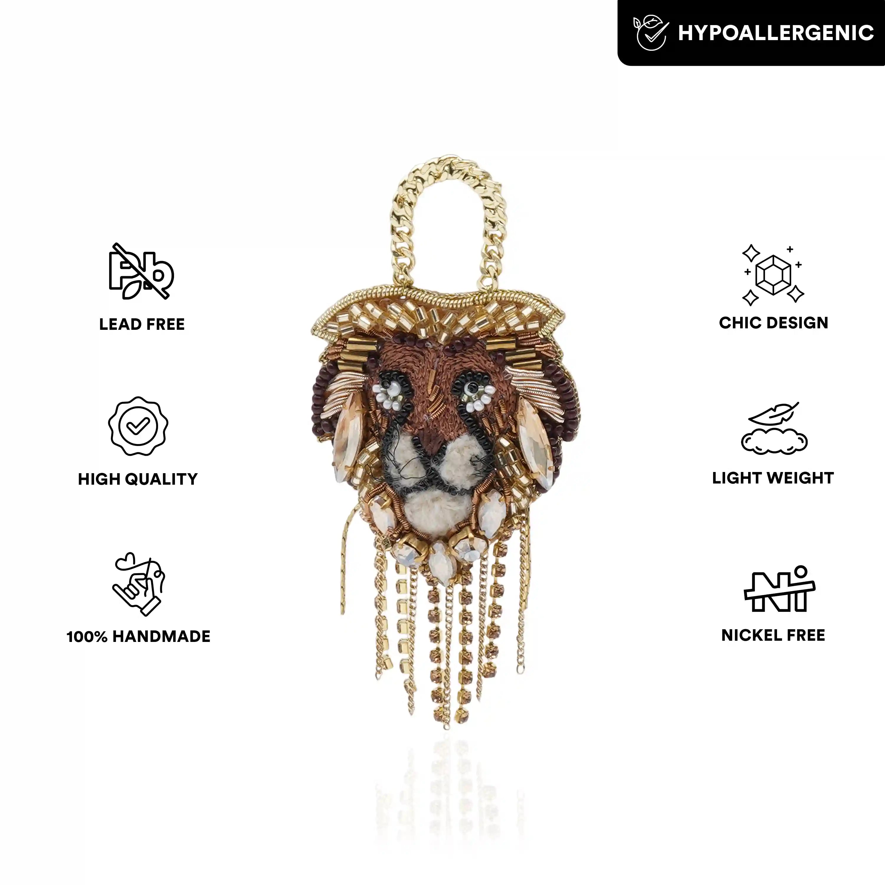 Mejestic Lion Earrings