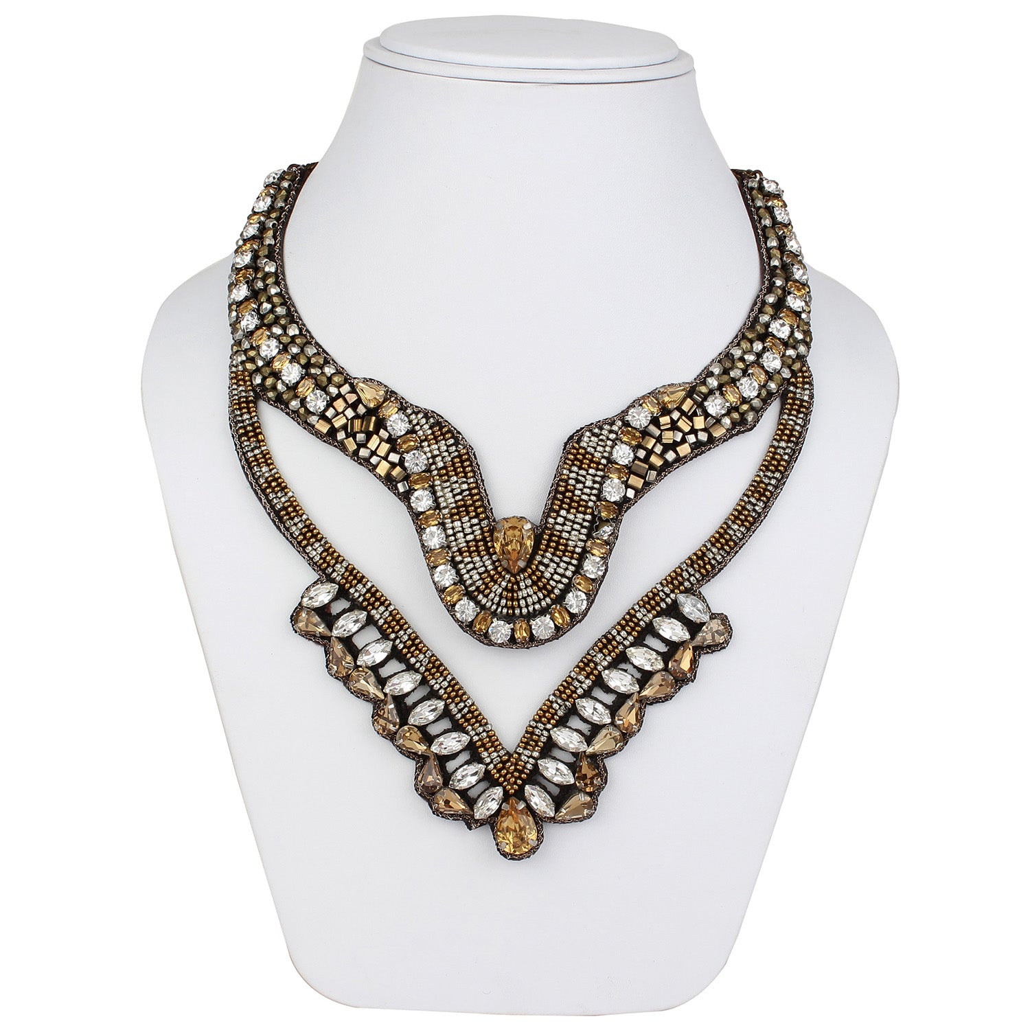 Golden Arc Statement Necklace
