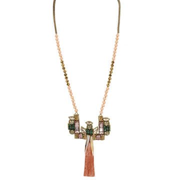 Forest Bloom Long Pendant Necklace