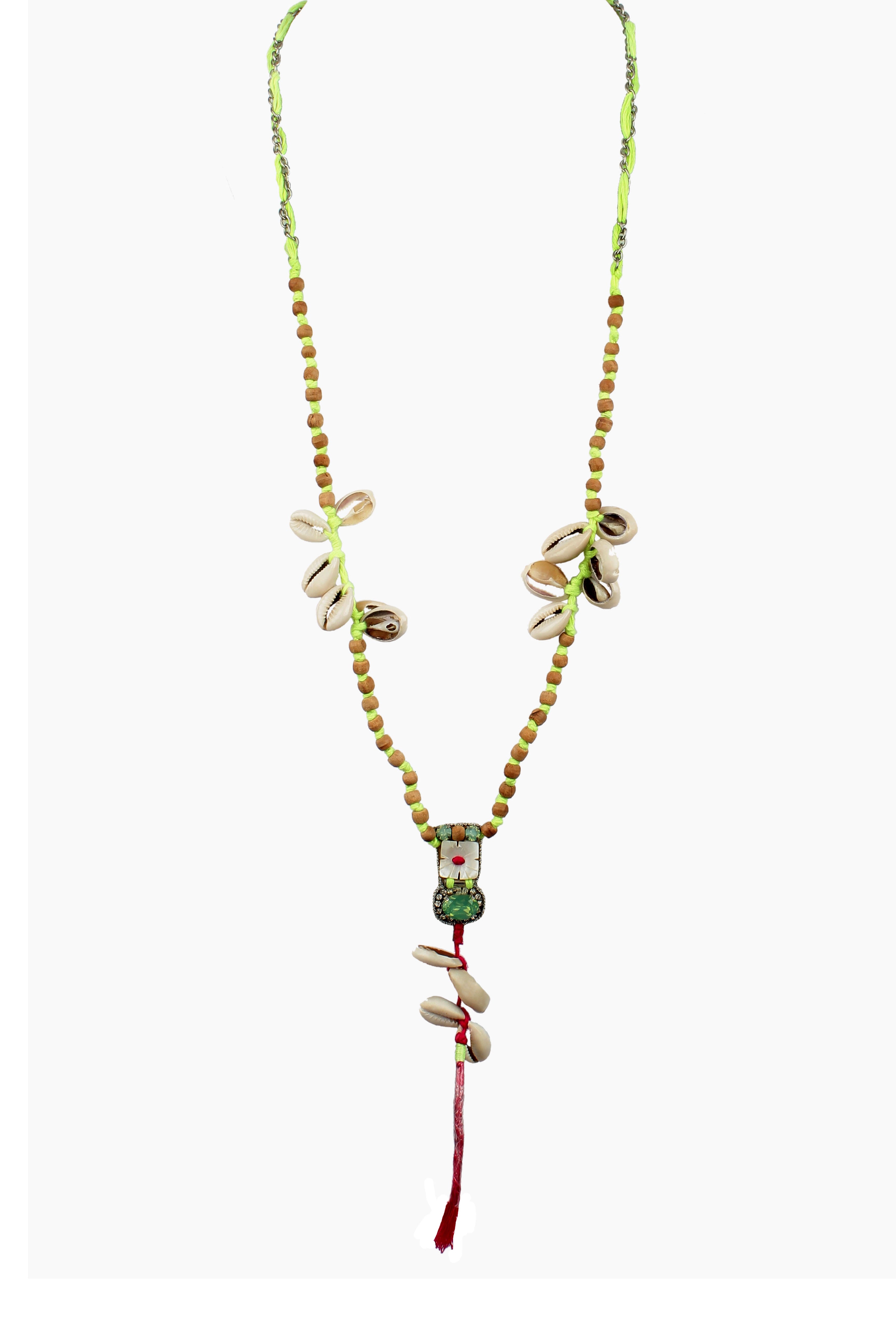 Shell Tassel Long Pendant Necklace