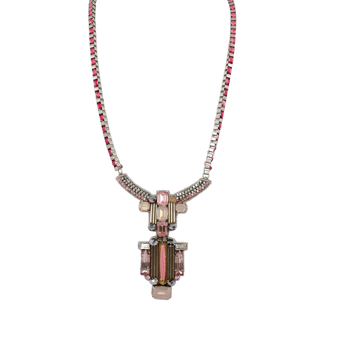 Geometric Long Pendant Necklace