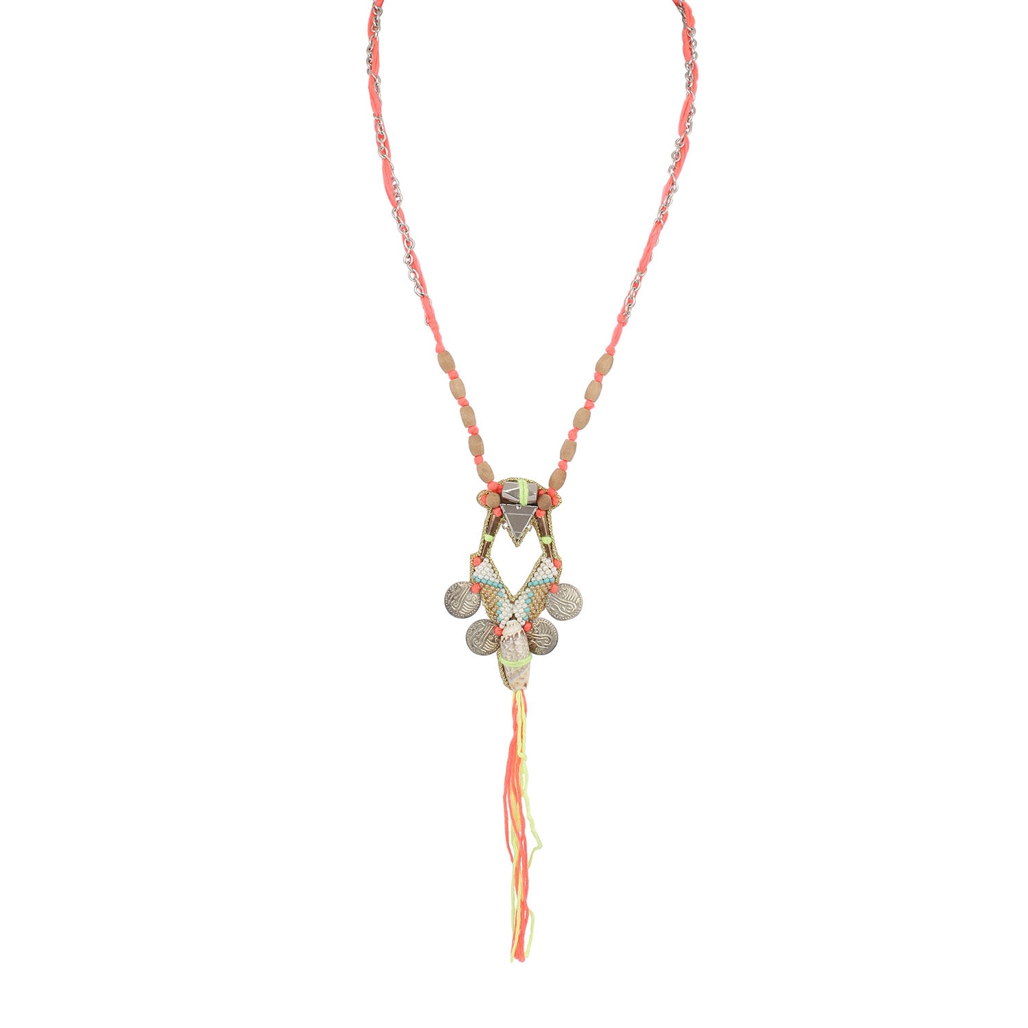 Tribal Long Pendant Necklace