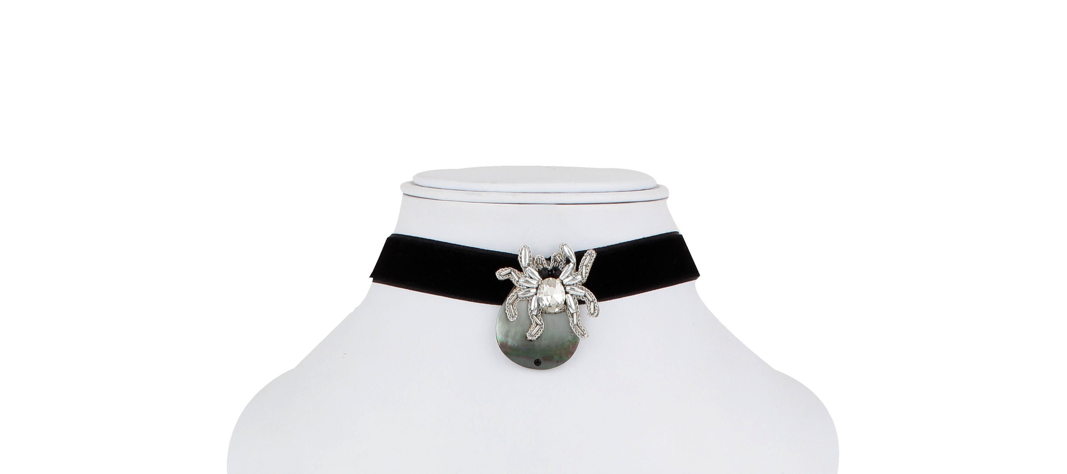 Spider Stone Choker Necklace