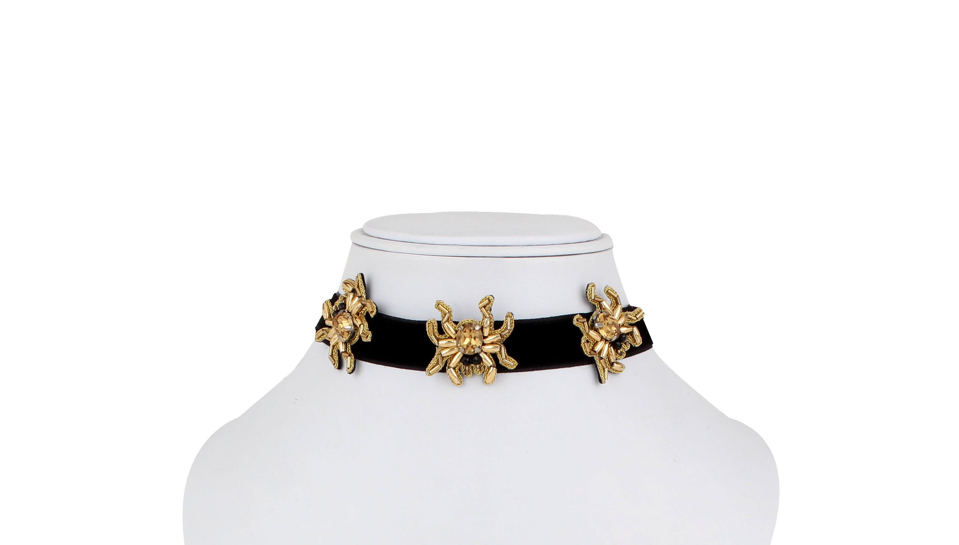 Golden Spider Choker Necklace