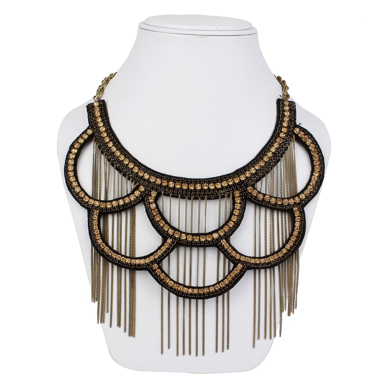 Fringe Frame Statement Necklace