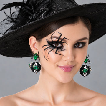 Stripey Spider Earrings