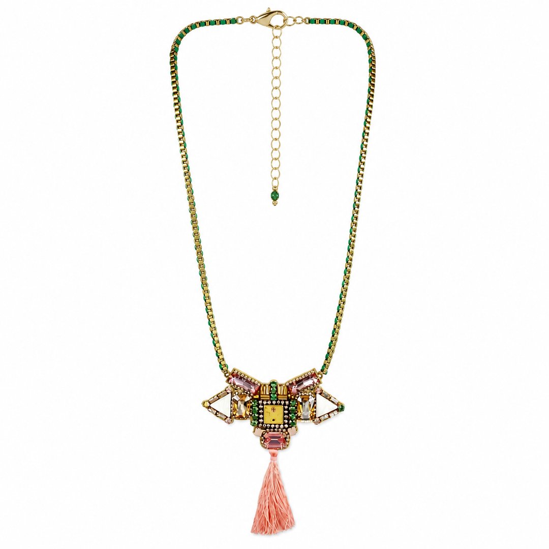 Mosaic Long Pendant Necklace