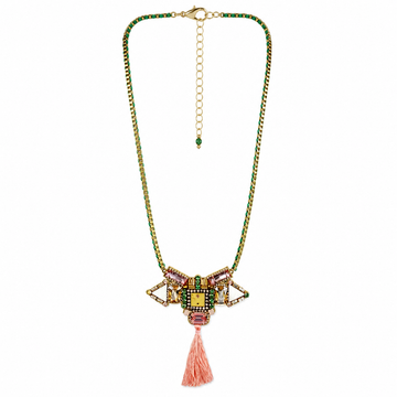 Mosaic Long Pendant Necklace