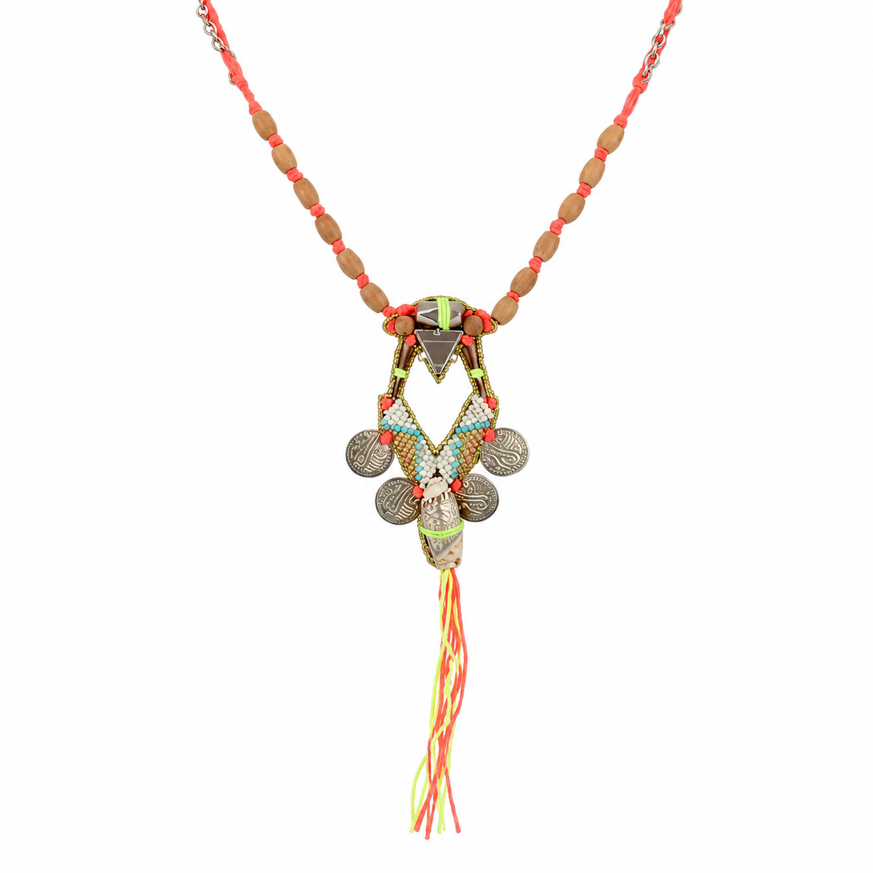 Tribal Long Pendant Necklace