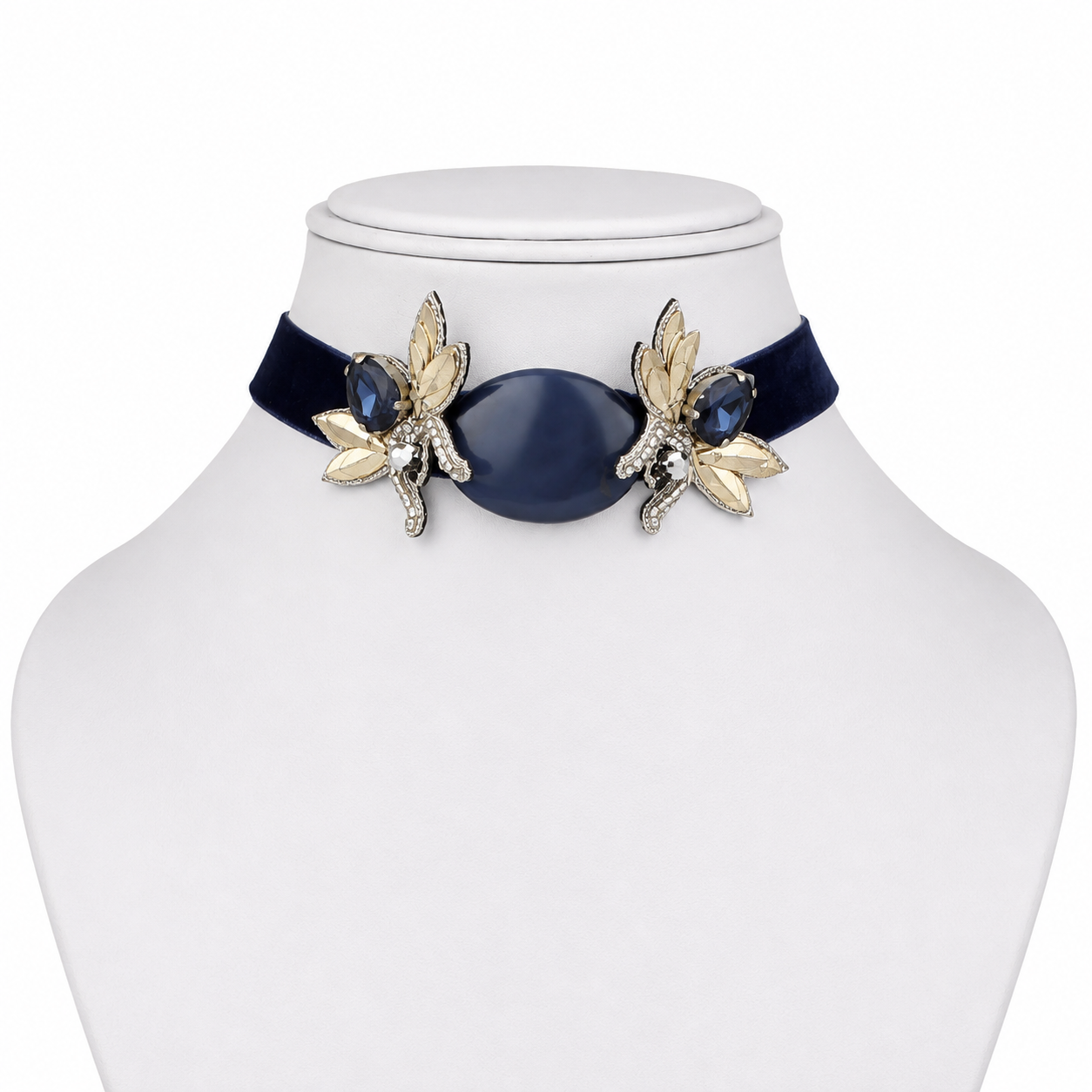 Sapphire Bloom Choker Necklace
