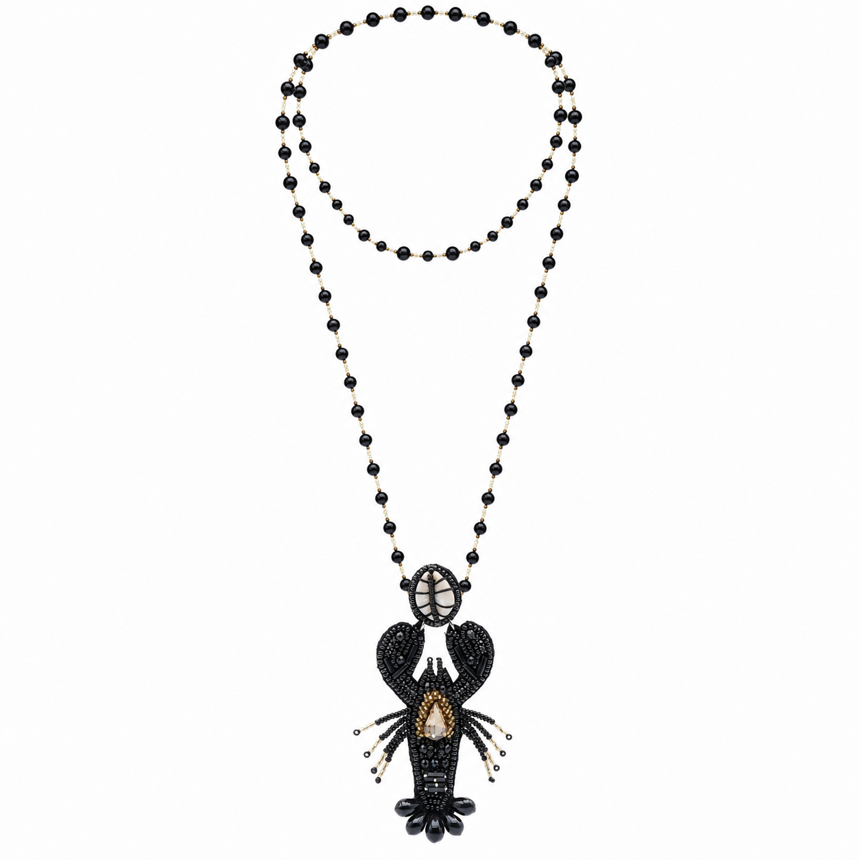 Claw Game Lobster Long Pendant Necklace