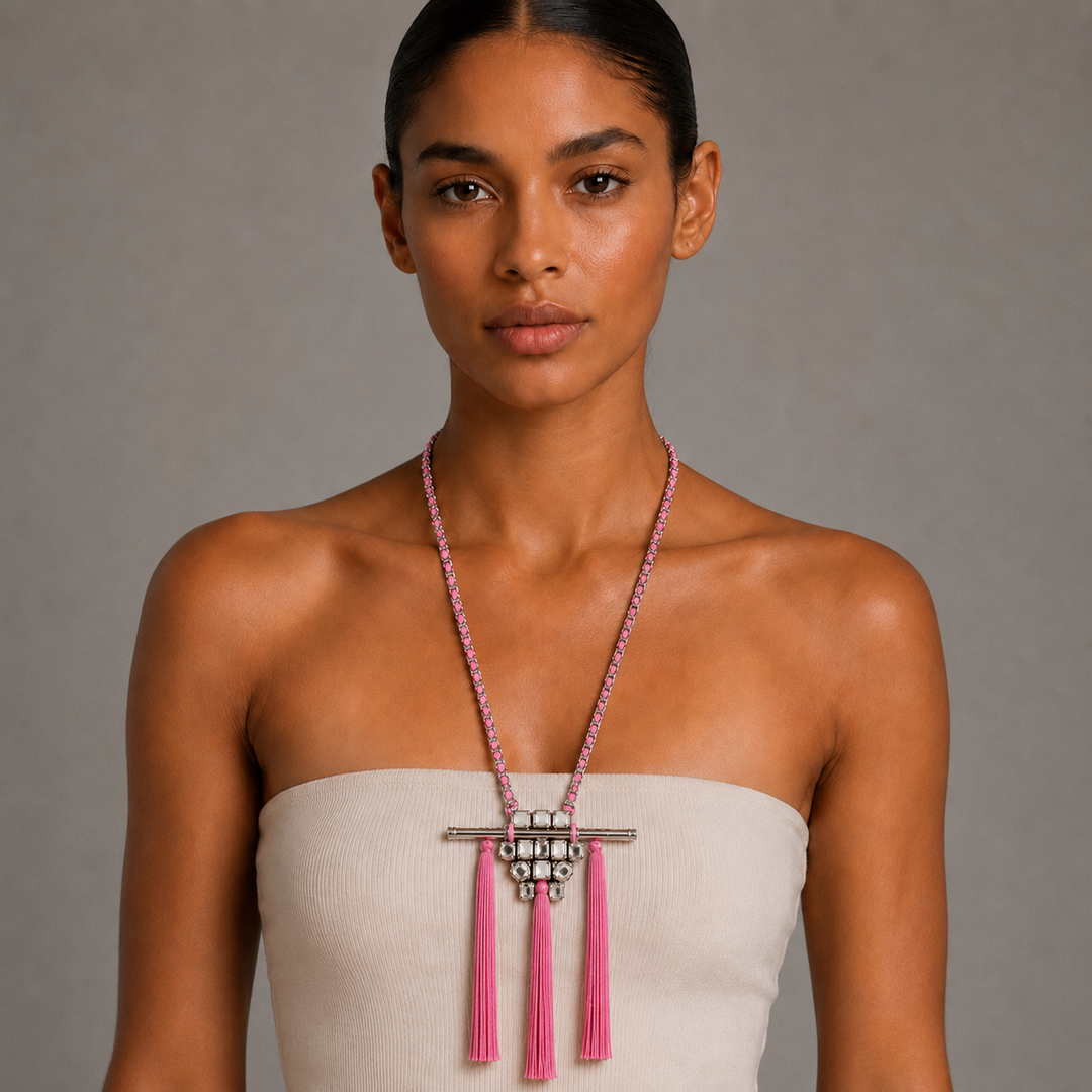 Noir Pop Long Pendant Necklace