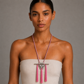 Noir Pop Long Pendant Necklace