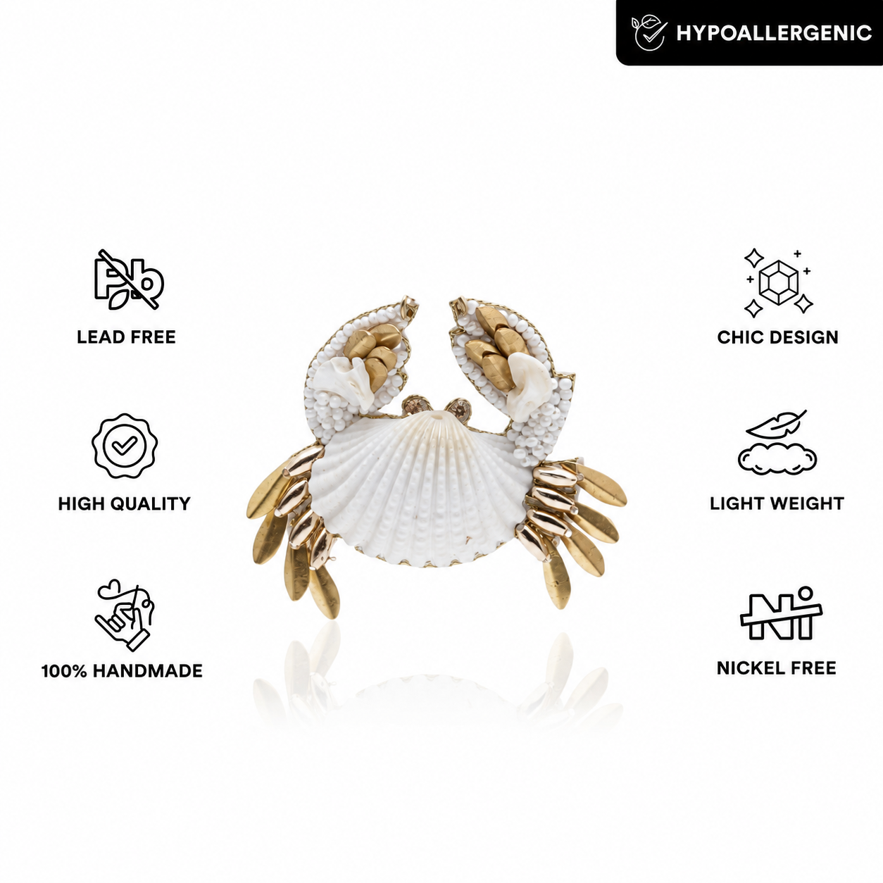 Cut-the-Crab Long Pendant Necklace