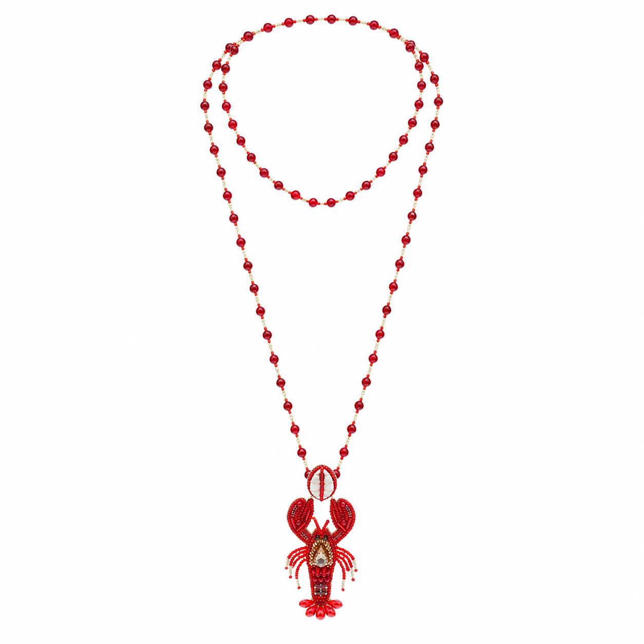 Claw Game Lobster Long Pendant Necklace