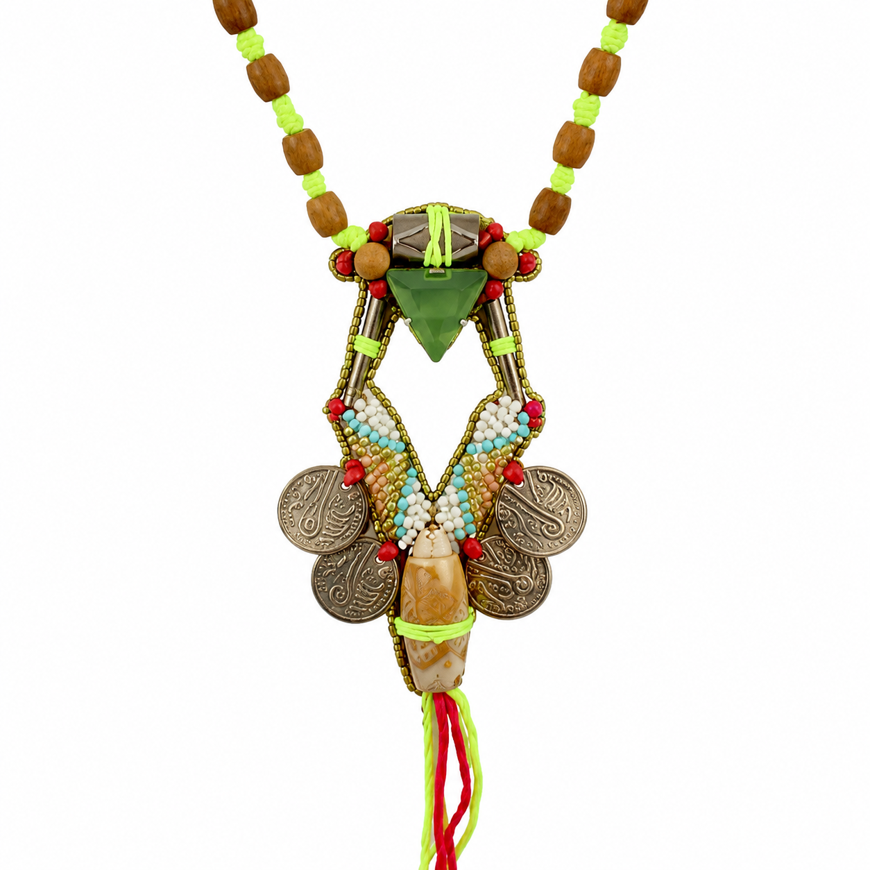 Tribal Long Pendant Necklace